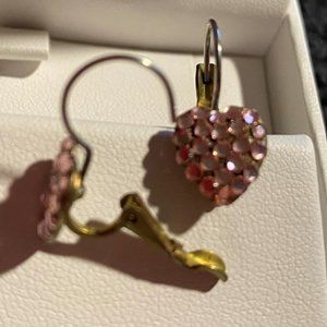 Pink crystal earrings
